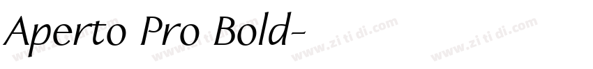 Aperto Pro Bold字体转换